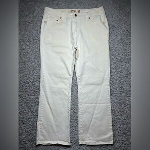 Vintage Levi's Jeans Womens 16 Boot Cut 515 White Mid Rise Stretch Denim Concert